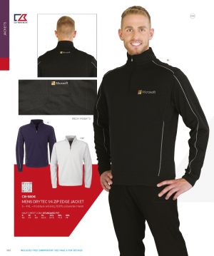 Drytec Edge Mens 1 Quarter Zip Jacket